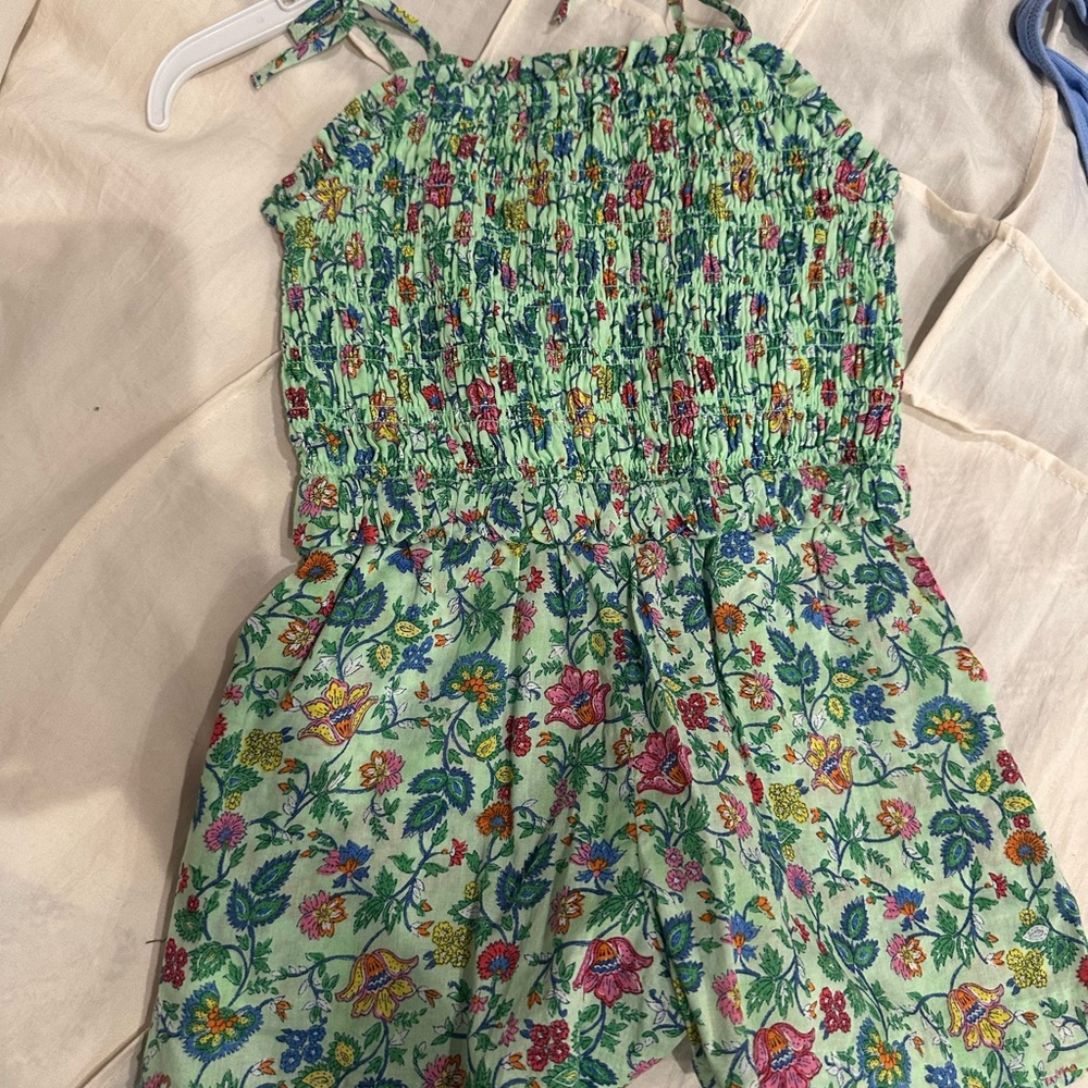Ralph Lauren Green Floral Romper